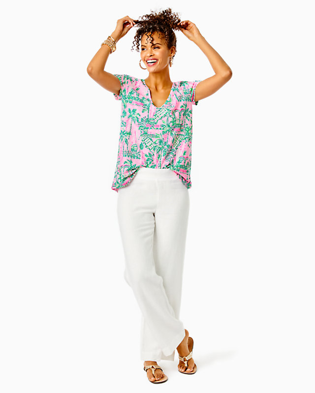 31" Deri Linen Palazzo Pant | Lilly Pulitzer Outlet