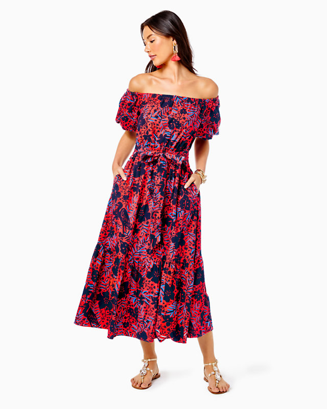 Tamie Off-the-Shoulder Midi Dress | Lilly Pulitzer Outlet