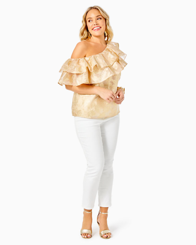 Trixie One-Shoulder Ruffle Top | Lilly Pulitzer Outlet