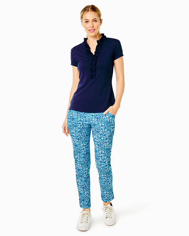UPF 50+ Luxletic Frida Ruffle Polo Top | Lilly Pulitzer Outlet