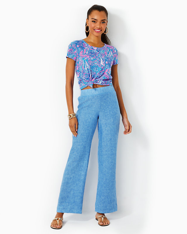 32" Deri Linen Palazzo Pant | Lilly Pulitzer Outlet