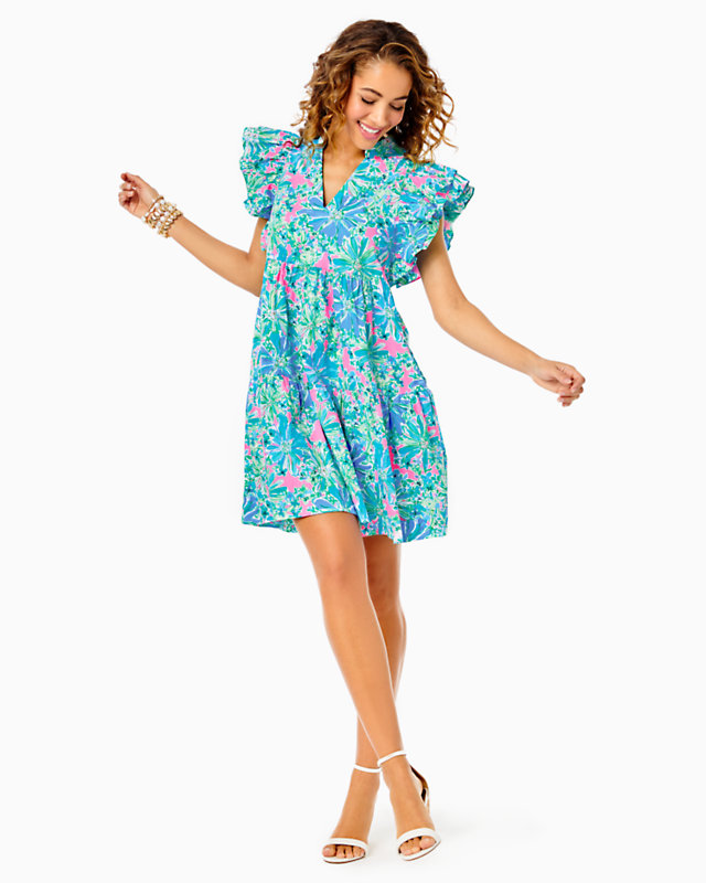 Aldena Ruffle Sleeve Cotton Dress | Lilly Pulitzer Outlet