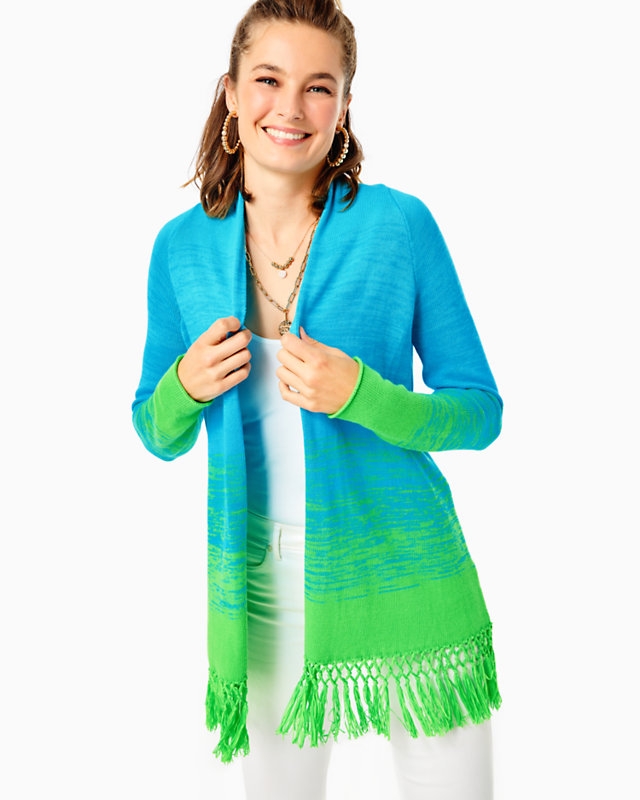 Tatum Ombre Fringe Cardigan | Lilly Pulitzer Outlet