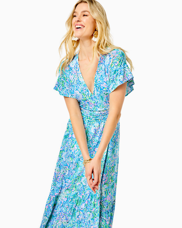 Juliet Ruffle Midi Dress | Lilly Pulitzer Outlet