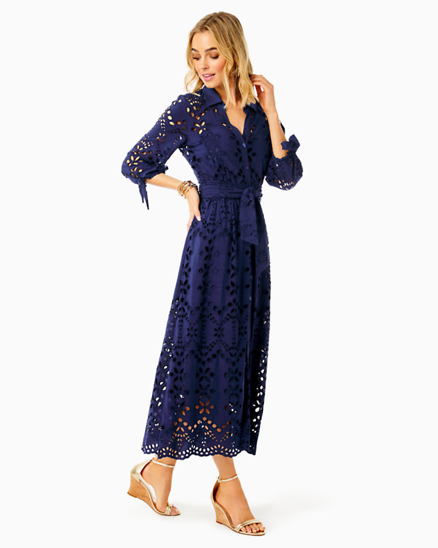 Amrita Eyelet Midi Dress | Lilly Pulitzer Outlet