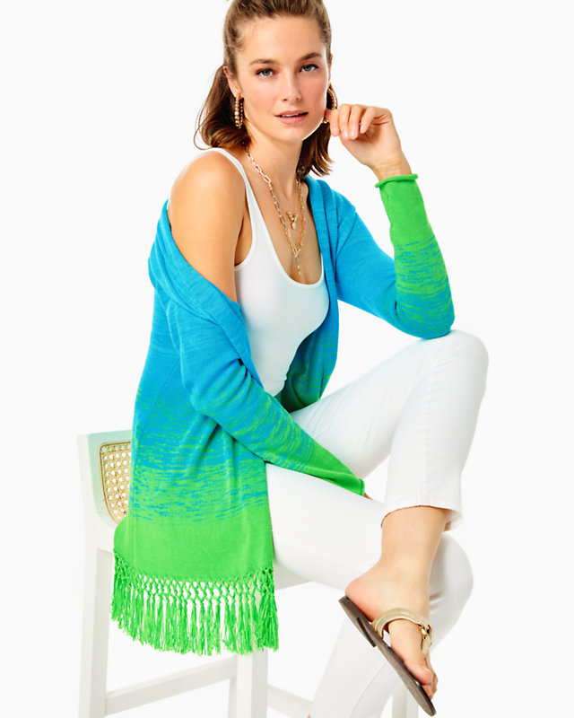 Tatum Ombre Fringe Cardigan | Lilly Pulitzer Outlet