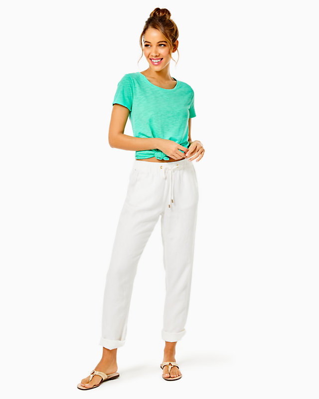 31" Taron Mid-Rise Linen Pant | Lilly Pulitzer Outlet