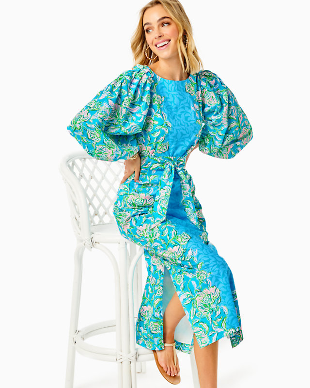 Barbara 3/4 Sleeve Cotton Maxi Dress | Lilly Pulitzer Outlet