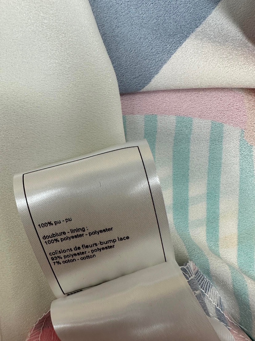 New Chanel 23 Spring/Summer New Colorful Tie Dye Print Strap Dress