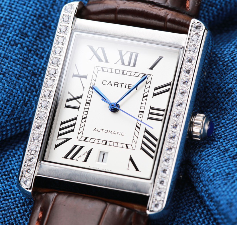 🔥🔥🔥 Cartier ⌚ Cartier Tank Series Men's Mechanical Wrist Watch