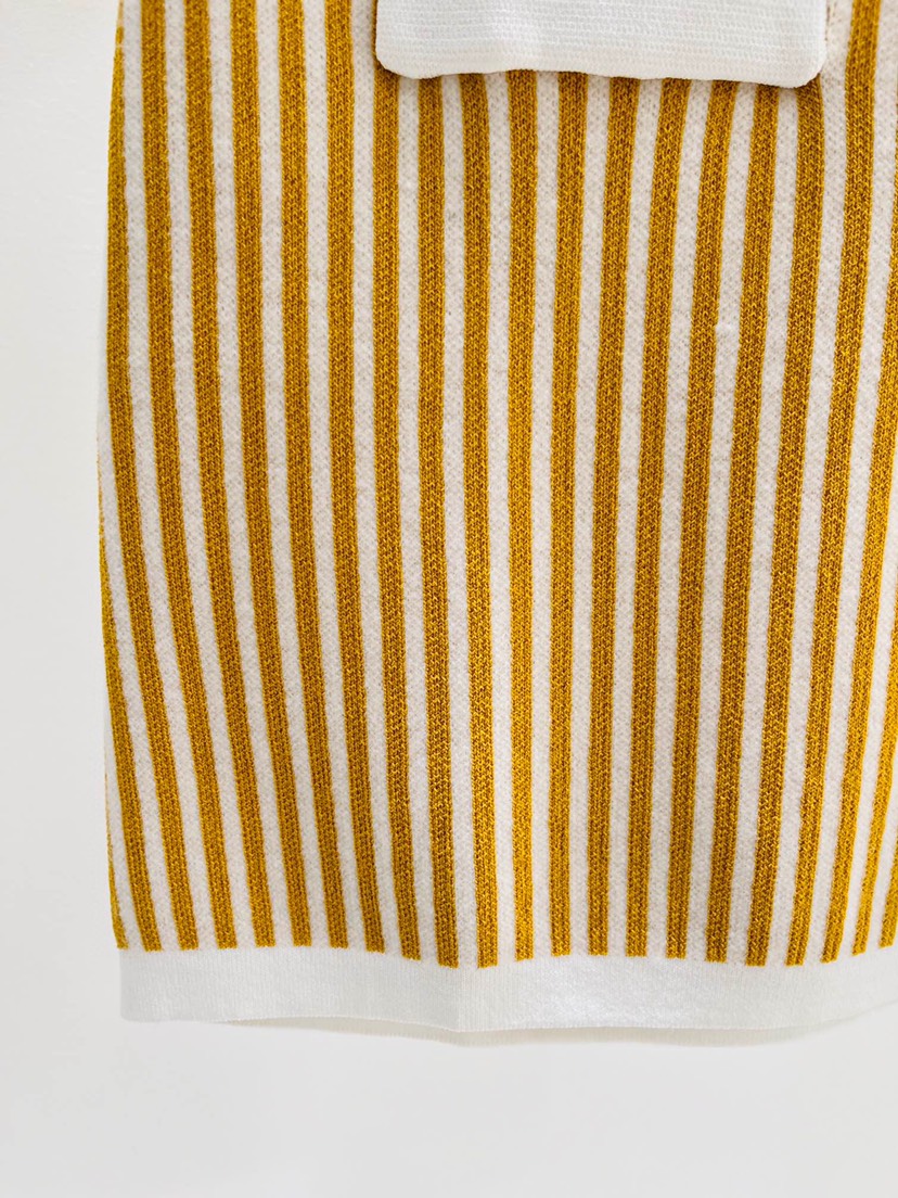 ❤️New Celine * 23 Summer New Line Colored Vertical Stripe Knitted Dress