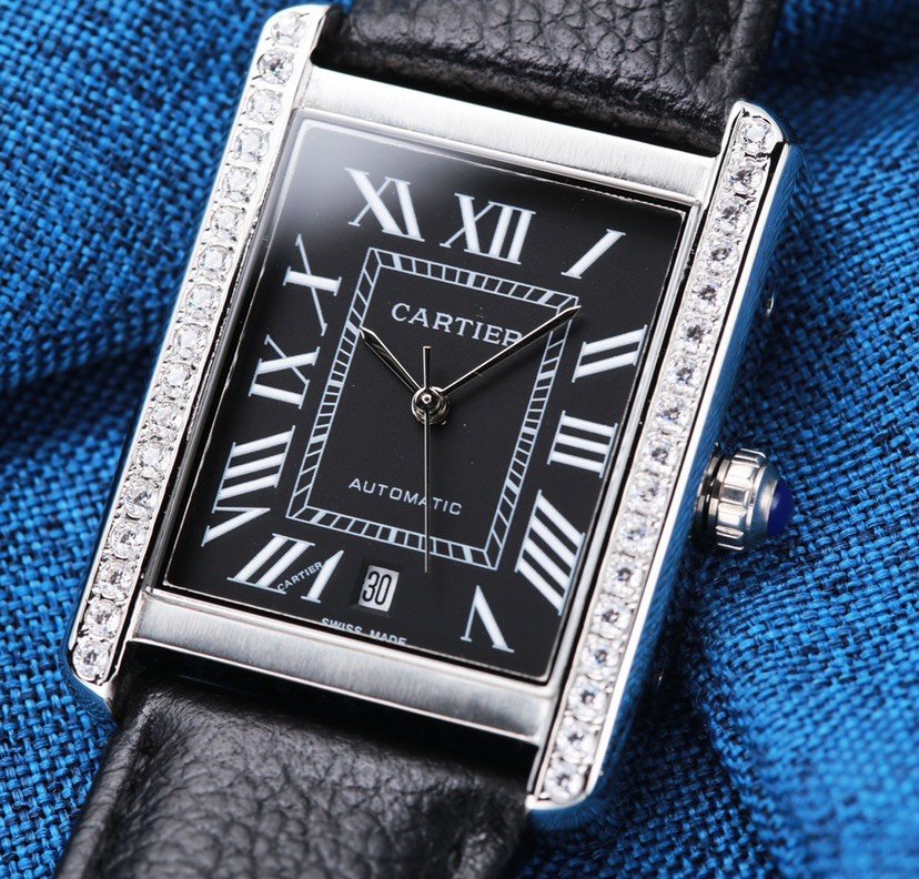 🔥🔥🔥 Cartier ⌚ Cartier Tank Series Men's Mechanical Wrist Watch