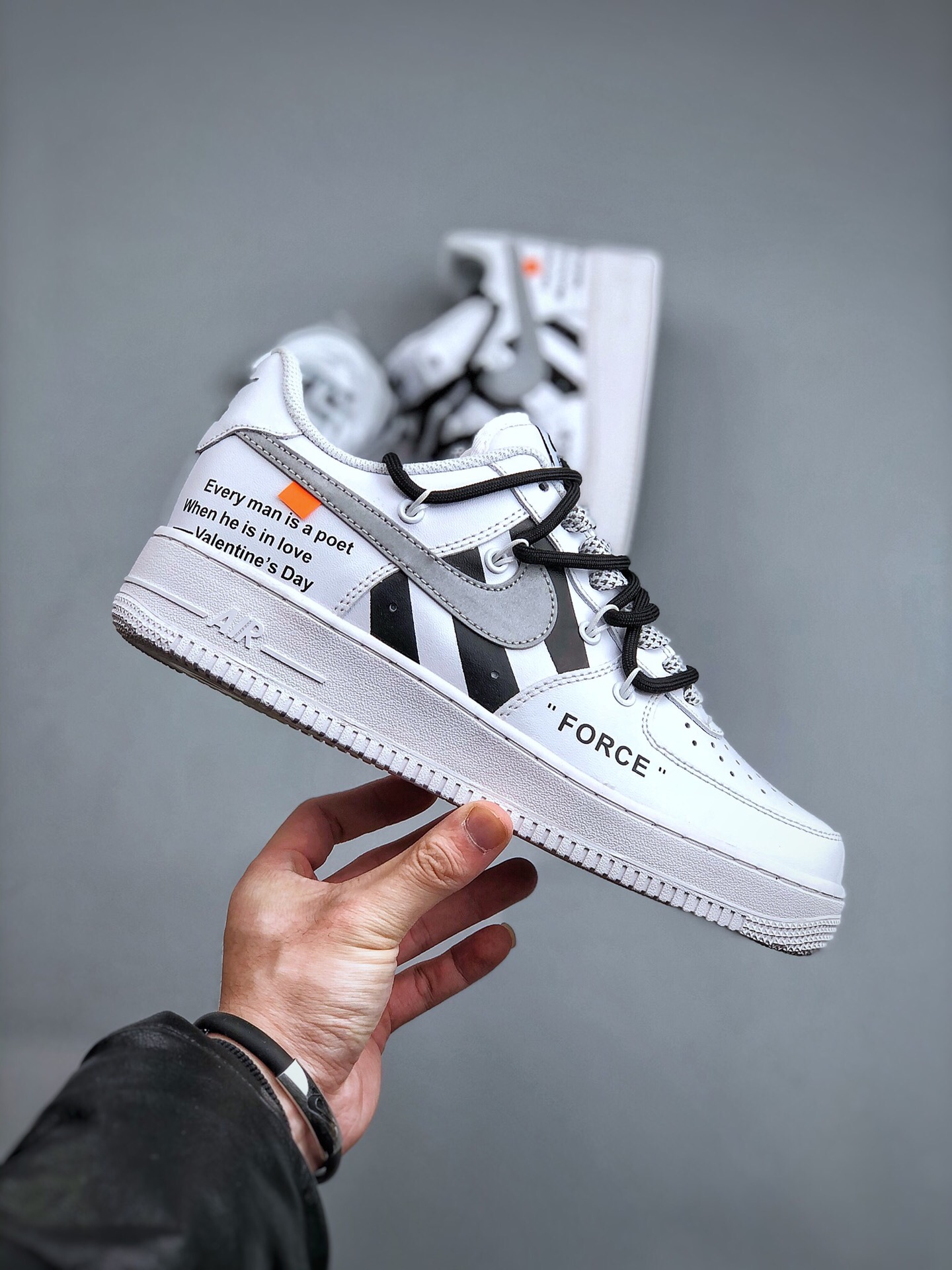 New Nike air force 1 07 lv8 classic printing Deconstruction binding rope Air Force One low top board shoes