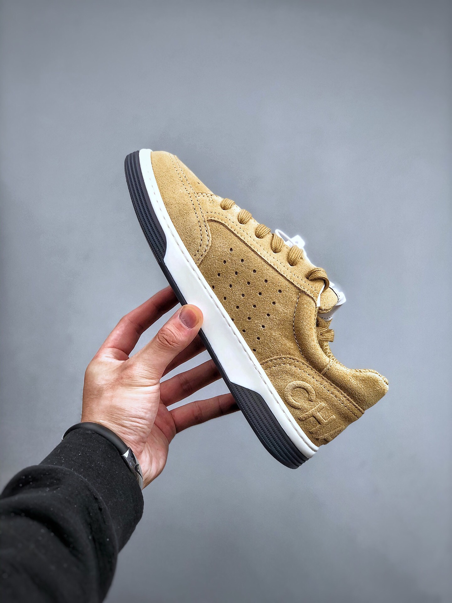 New  Chanel Goddess style spring style versatile casual leather color matching small white board shoes