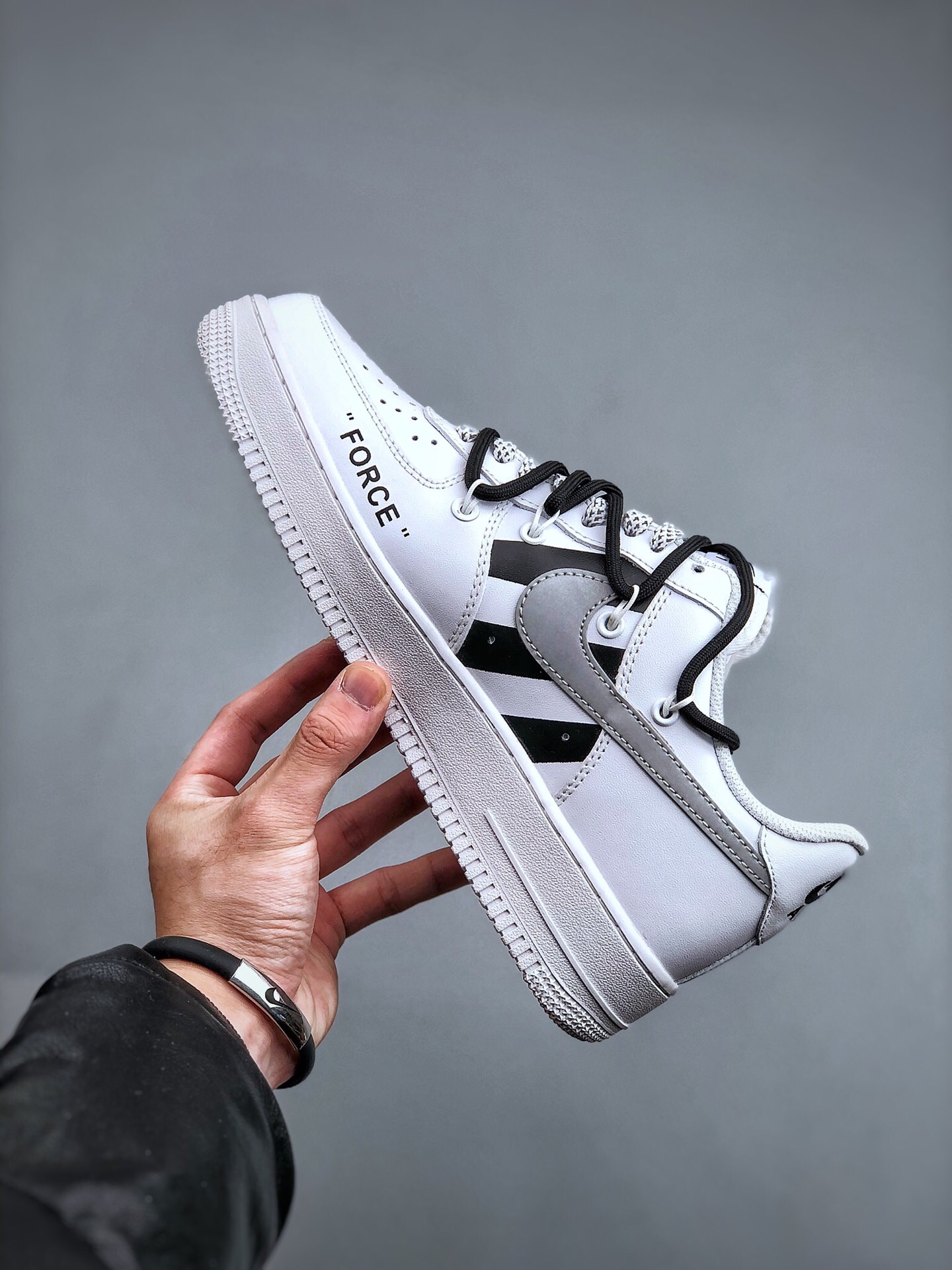 New Nike air force 1 07 lv8 classic printing Deconstruction binding rope Air Force One low top board shoes