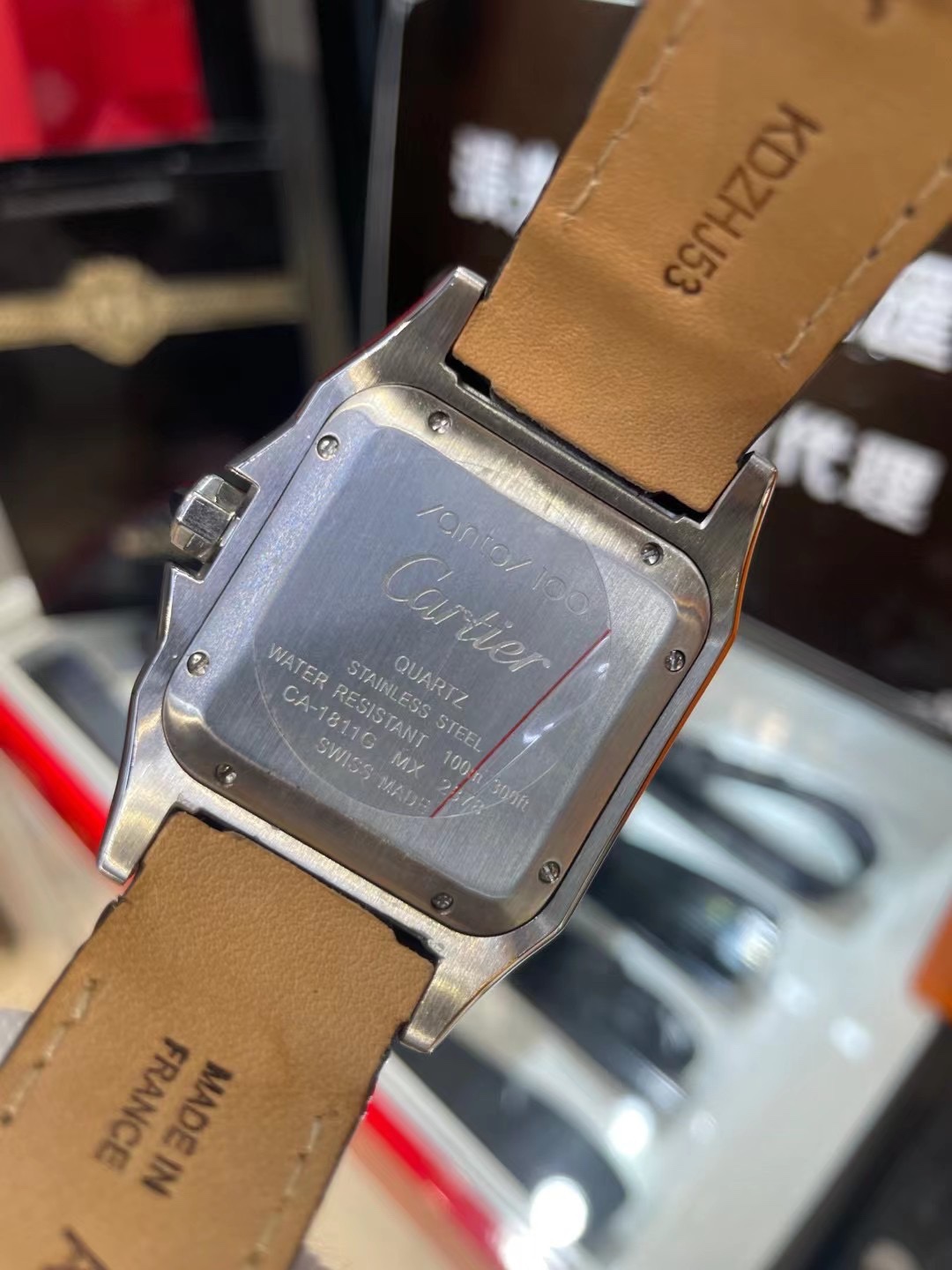 New Cartier Sandoz Series Men's Large Cowhide Watch