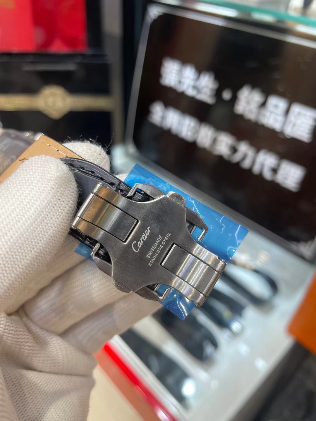 New Cartier Sandoz Series Men's Large Cowhide Watch