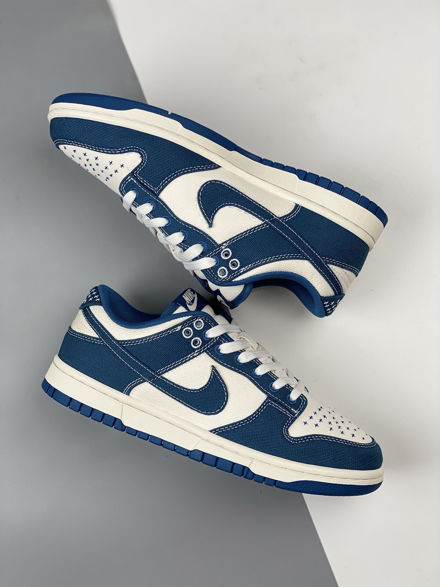 New Nike Industrial Blue Dunk Series Vintage Low Top Casual Sports Skateboarding Shoes