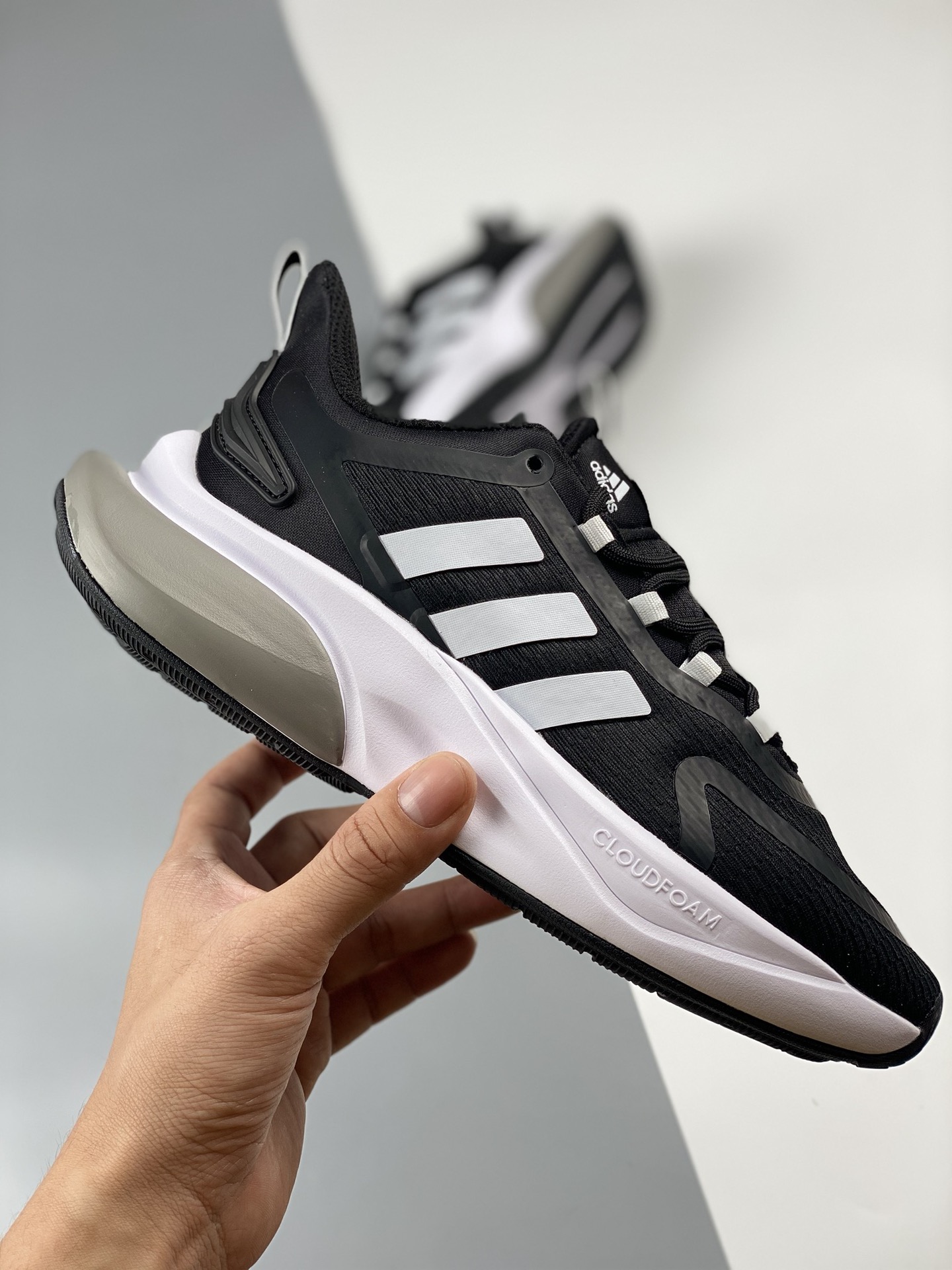 New  Adidas White and black comfortable trend boost popcorn low top running shoes