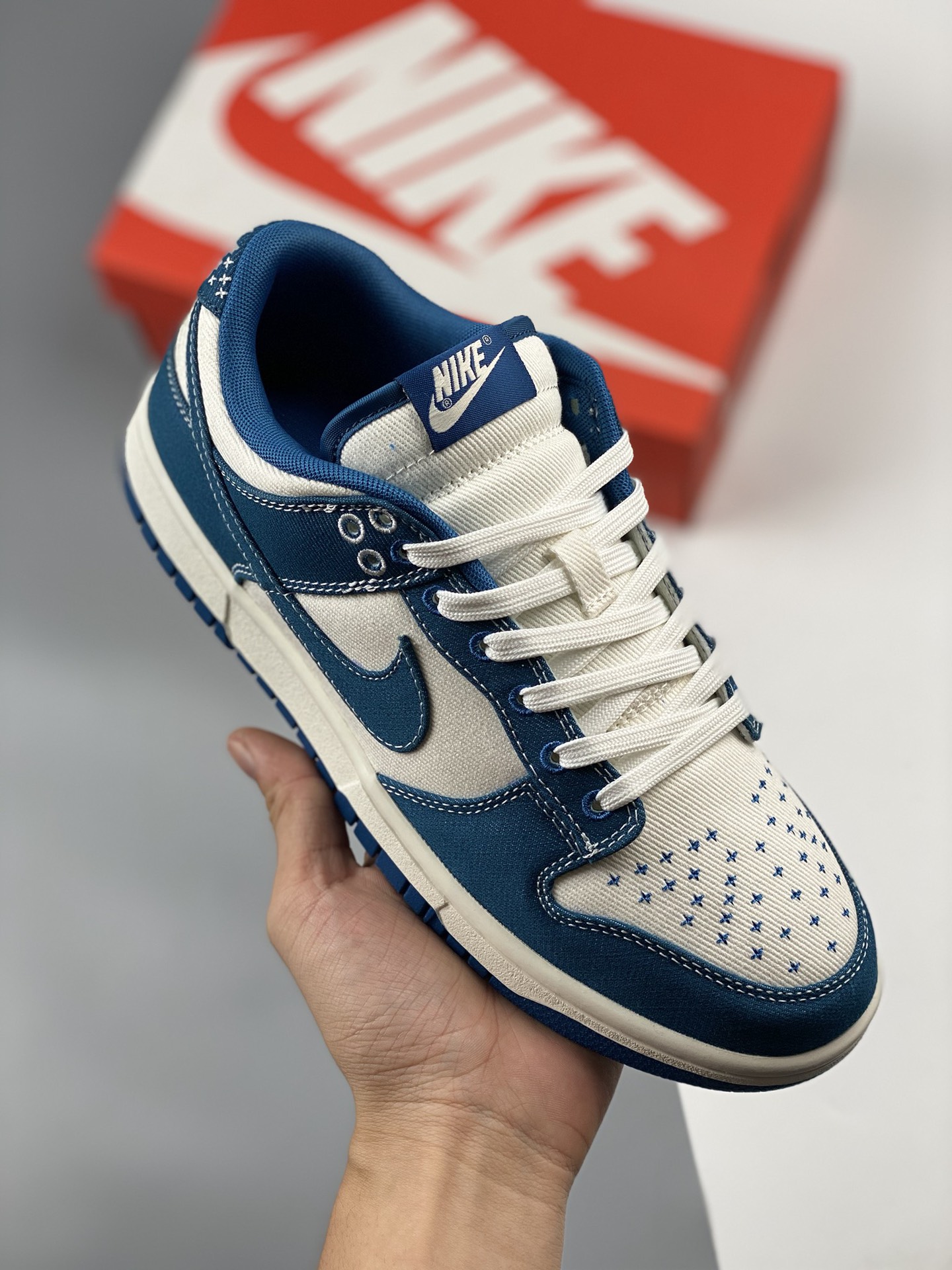 New Nike Industrial Blue Dunk Series Vintage Low Top Casual Sports Skateboarding Shoes