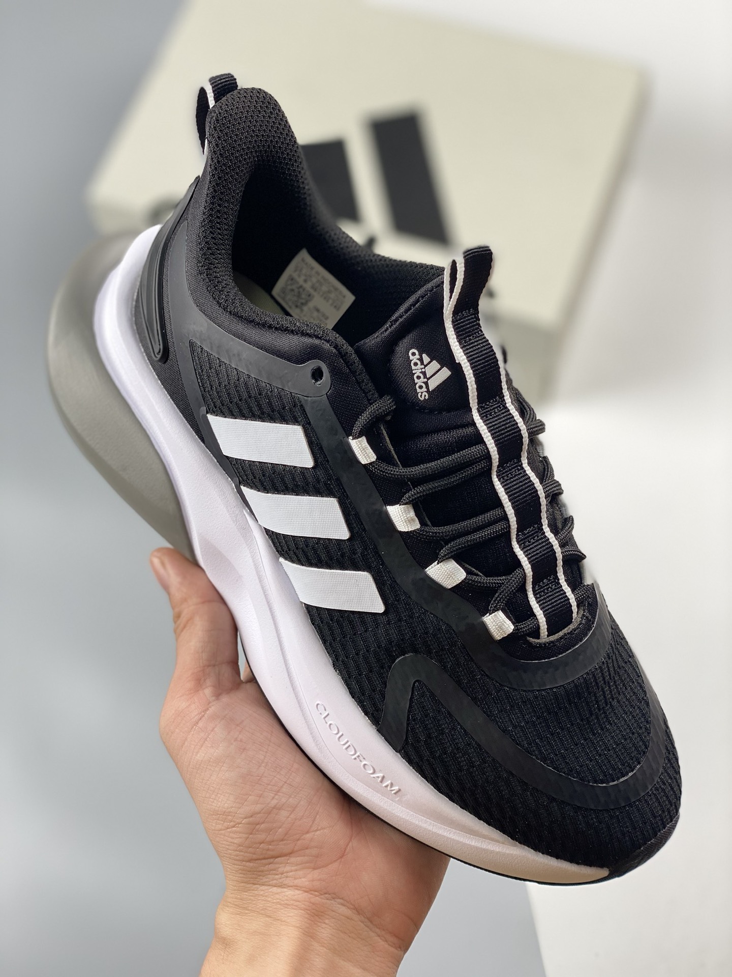 New  Adidas White and black comfortable trend boost popcorn low top running shoes