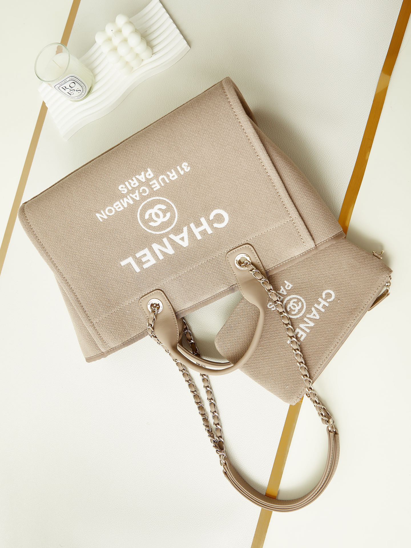 New Chanel 22s Latest Beach Bag Chanel Panda Color Matching 🐼