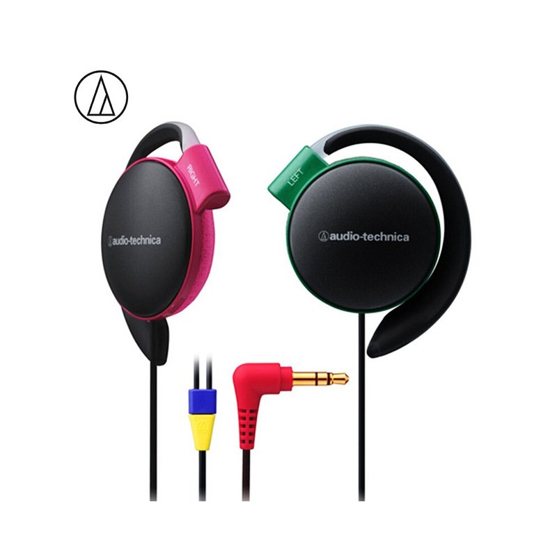 Original Audio-Technica ATH-EQ500 Wired Earphone Music Headset Ear Hook Sport Headphone Surround Bass For Xiaomi Huawei Oppo Etc Contrast Color
