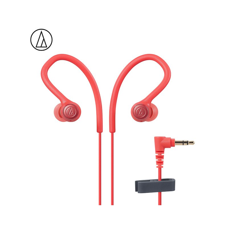 Original Audio-Technica ATH-SPORT10 In-ear Wired Earphone Music Headset Sport Earbuds With IPX5 Waterproof For Huawei Xiaomi Red