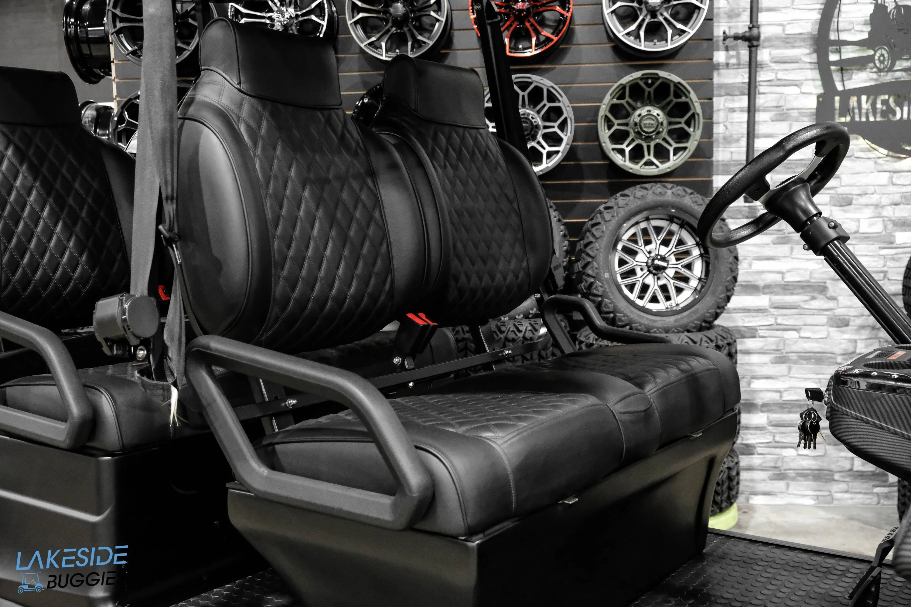 2024 EPIC E40FL Matte Black Lifted Forward Facing Golf Cart