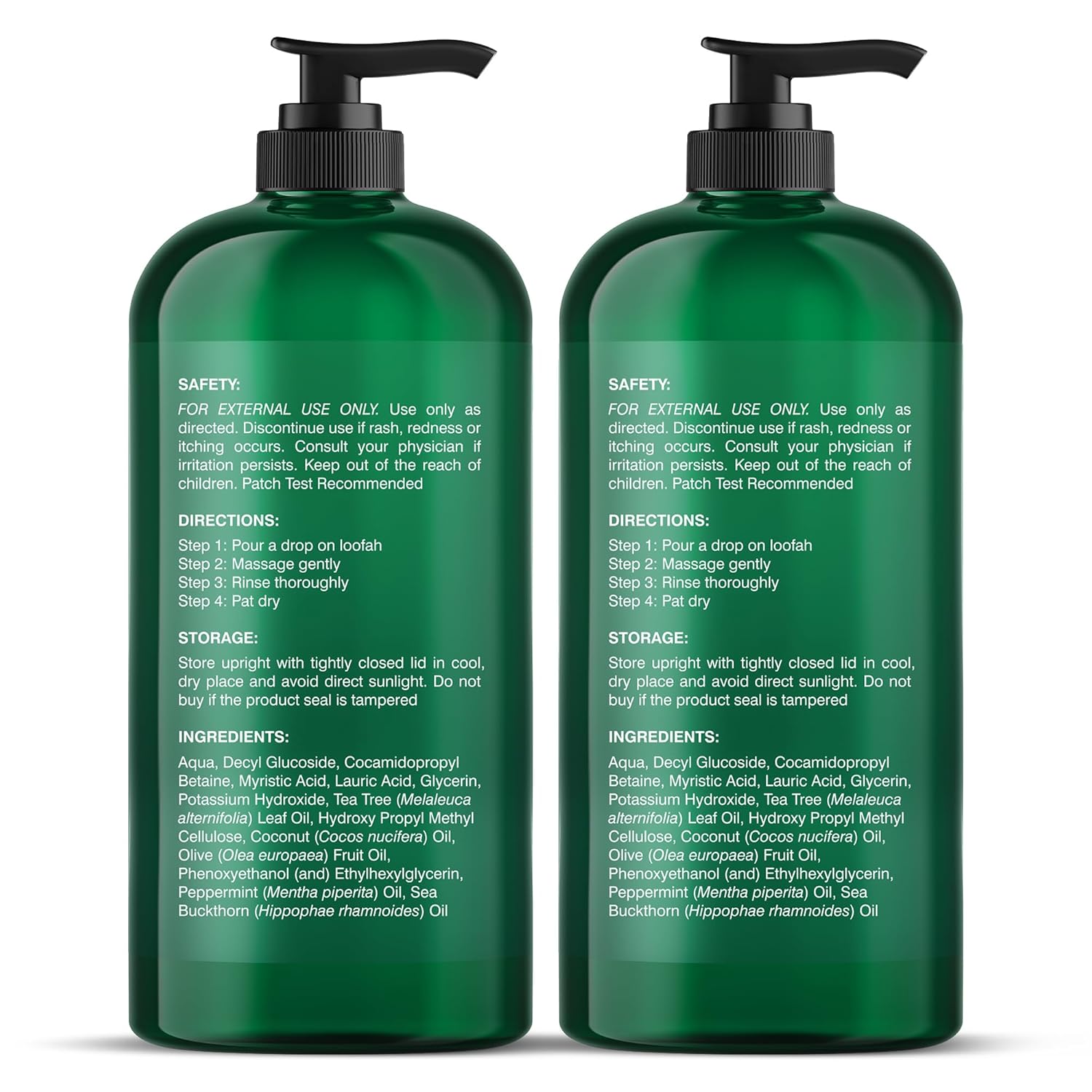 Botanic Hearth Tea Tree Body Wash - 16 fl oz - Helps Soothe Itchy, Dry Skin, Antifungal Body Wash with 100% Pure Tea Tree Oil - Sulfate Free, Paraben Free, for Men and Women