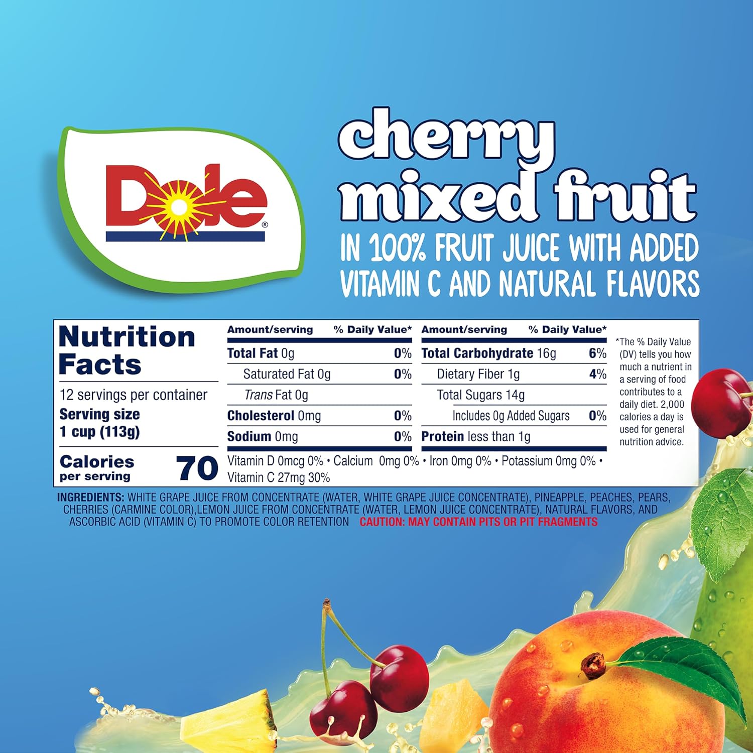 Dole Cherry Mixed Fruit Cups
