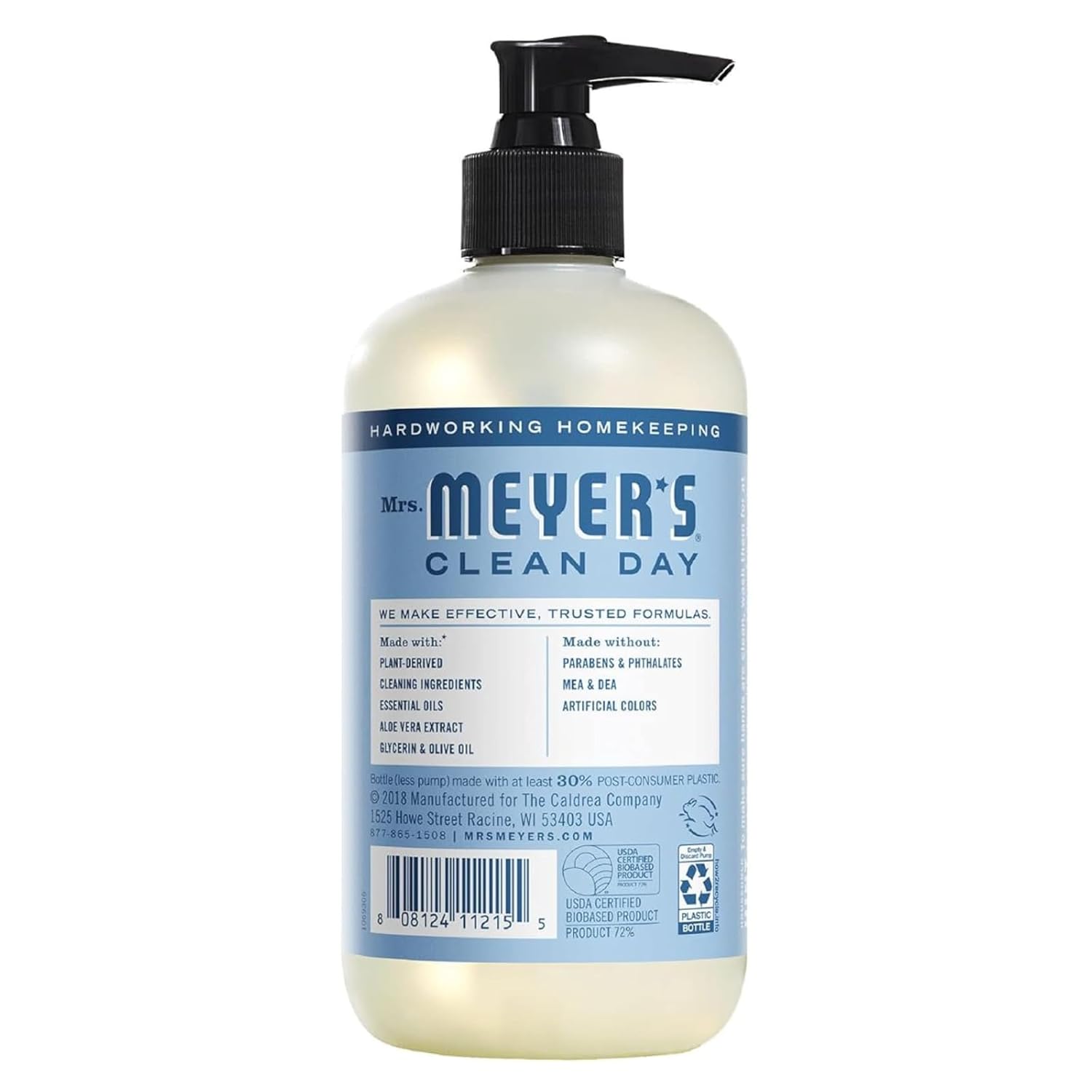 MRS. MEYER'S CLEAN DAY Hand Soap, Made with Essential Oils, Biodegradable Formula, Honeysuckle, 12.5 fl. oz - Pack of 3