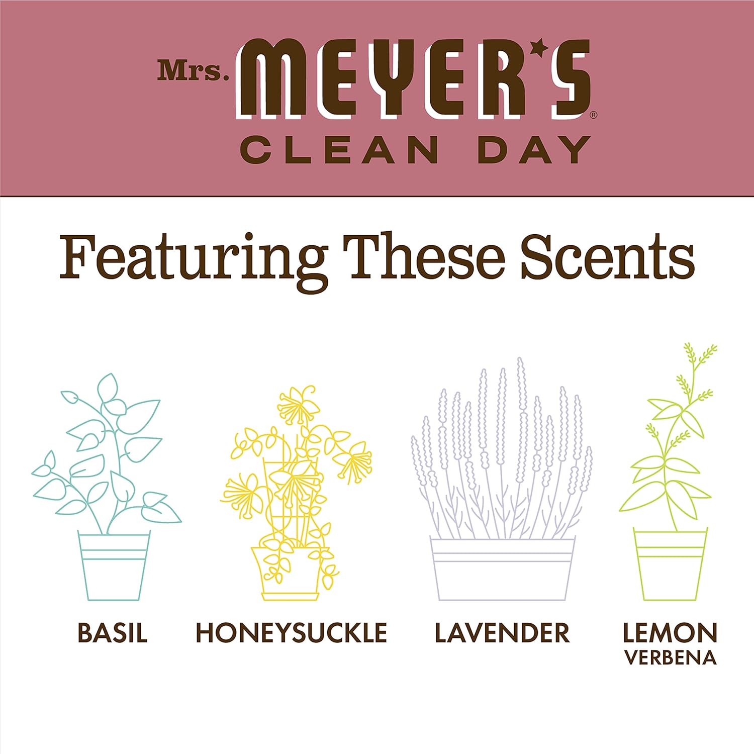 MRS. MEYER'S CLEAN DAY Hand Soap, Made with Essential Oils, Biodegradable Formula, Honeysuckle, 12.5 fl. oz - Pack of 3
