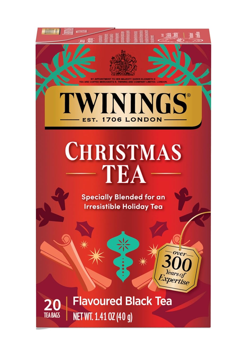 Twinings English Breakfast Black Tea Individually Wrapped Bags, 100 Count (Pack of 1), Smooth, Flavourful, and Robust, Caffeinated, Enjoy Hot or Iced | Packaging May Vary