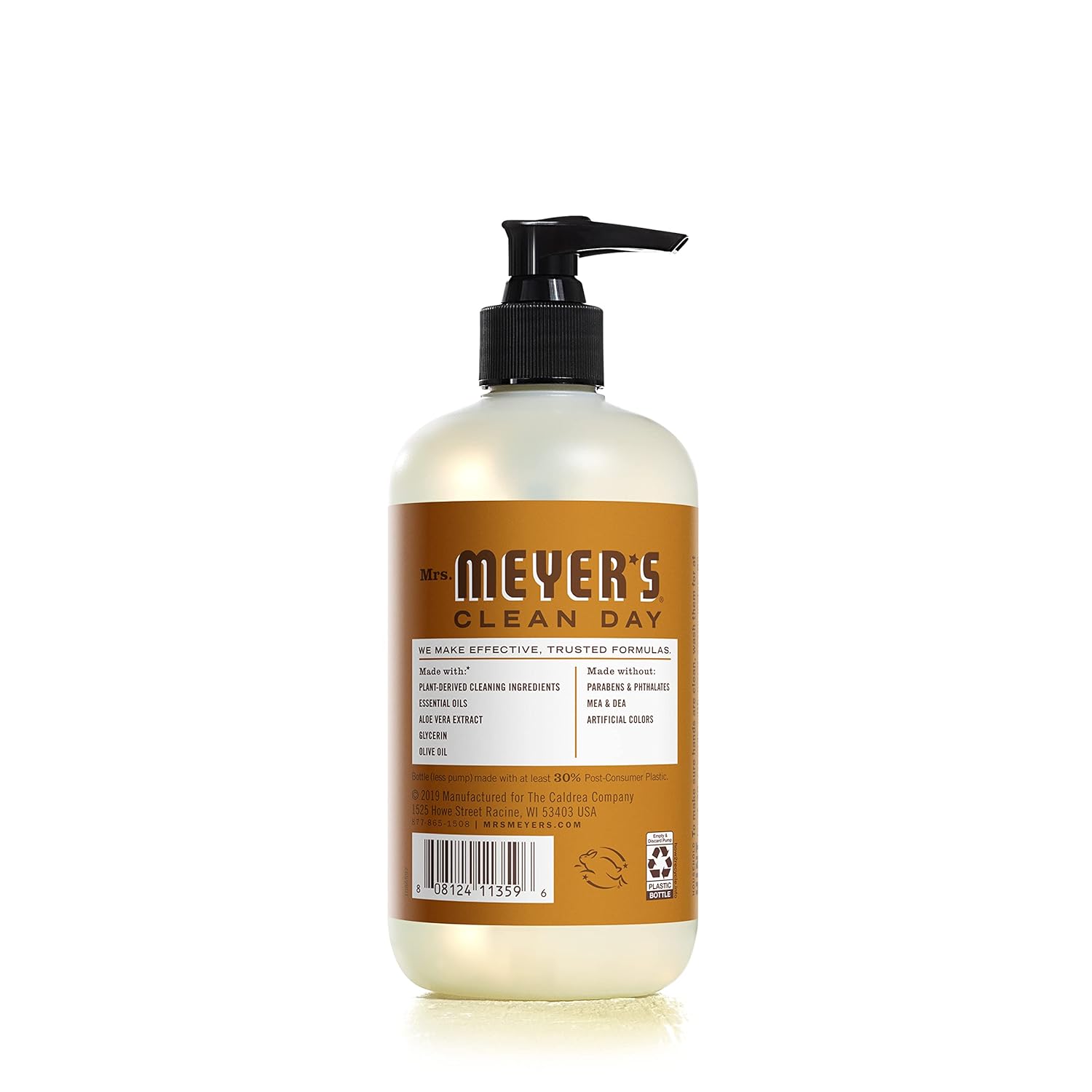 MRS. MEYER'S CLEAN DAY Hand Soap, Made with Essential Oils, Biodegradable Formula, Honeysuckle, 12.5 fl. oz - Pack of 3