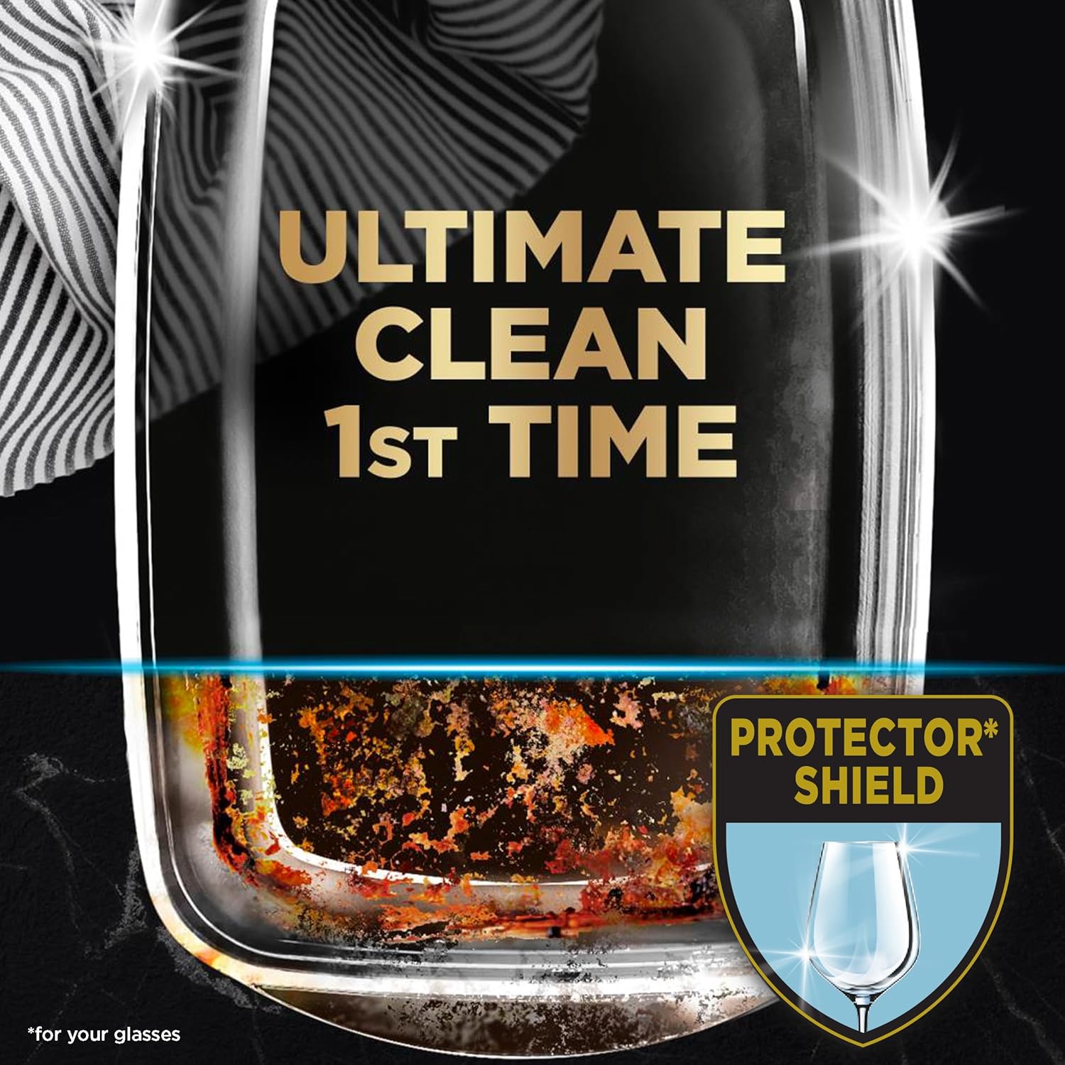 Finish Ultimate Plus Infinity Shine Dishwasher Pods, No Pre-Rinse Dishwasher Detergent Tabs with Protector Shield & CycleSyn Technology, Removes Burnt-On Stains, Degreases, Scrubbing Power, 62 Count