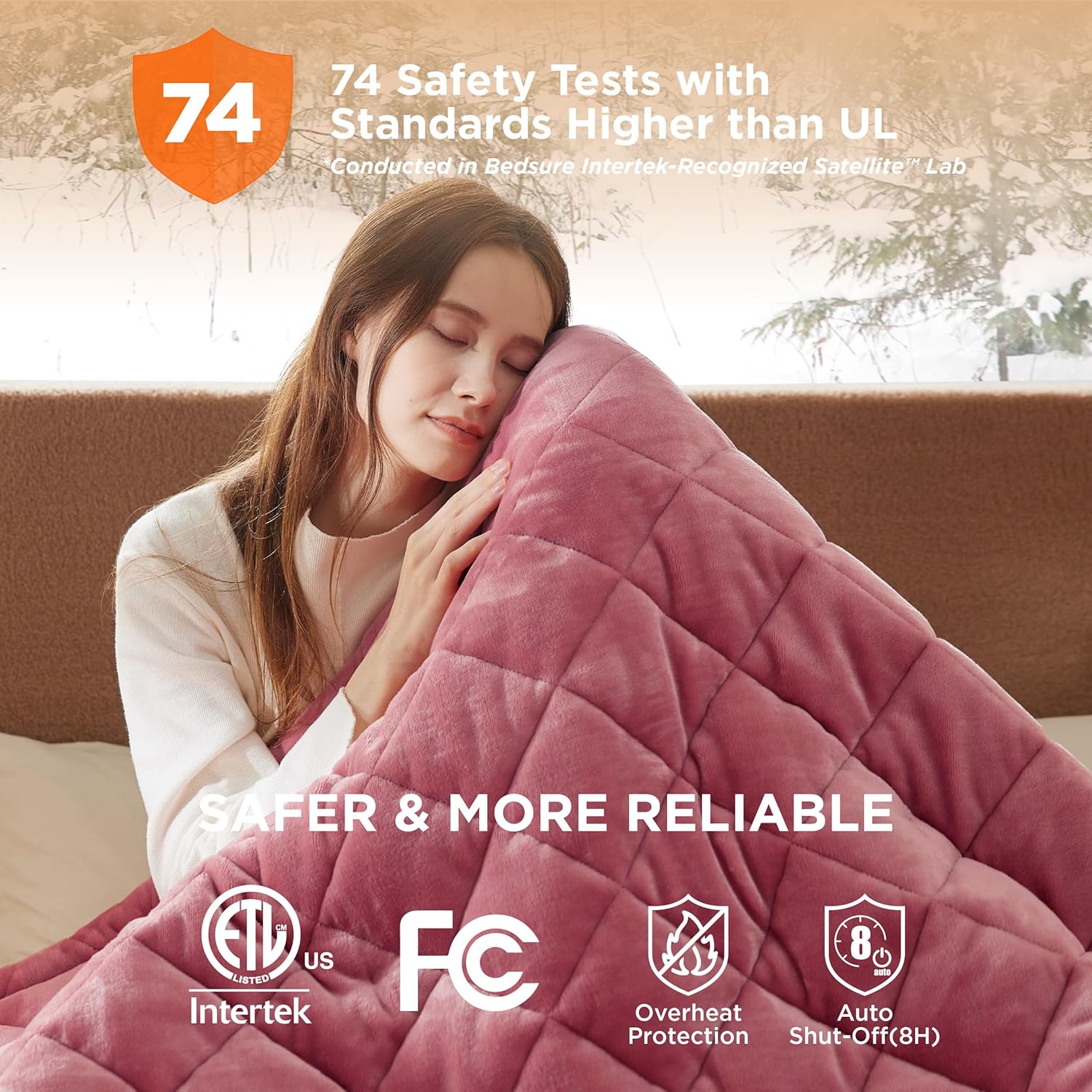 Bedsure Heated Blanket Electric Throw - Soft Flannel Electric Blanket, Heating Blanket with 4 Time Settings & 6 Heat Settings, Warm Blanket Gift for Grandma (50x60 inches, Grey)