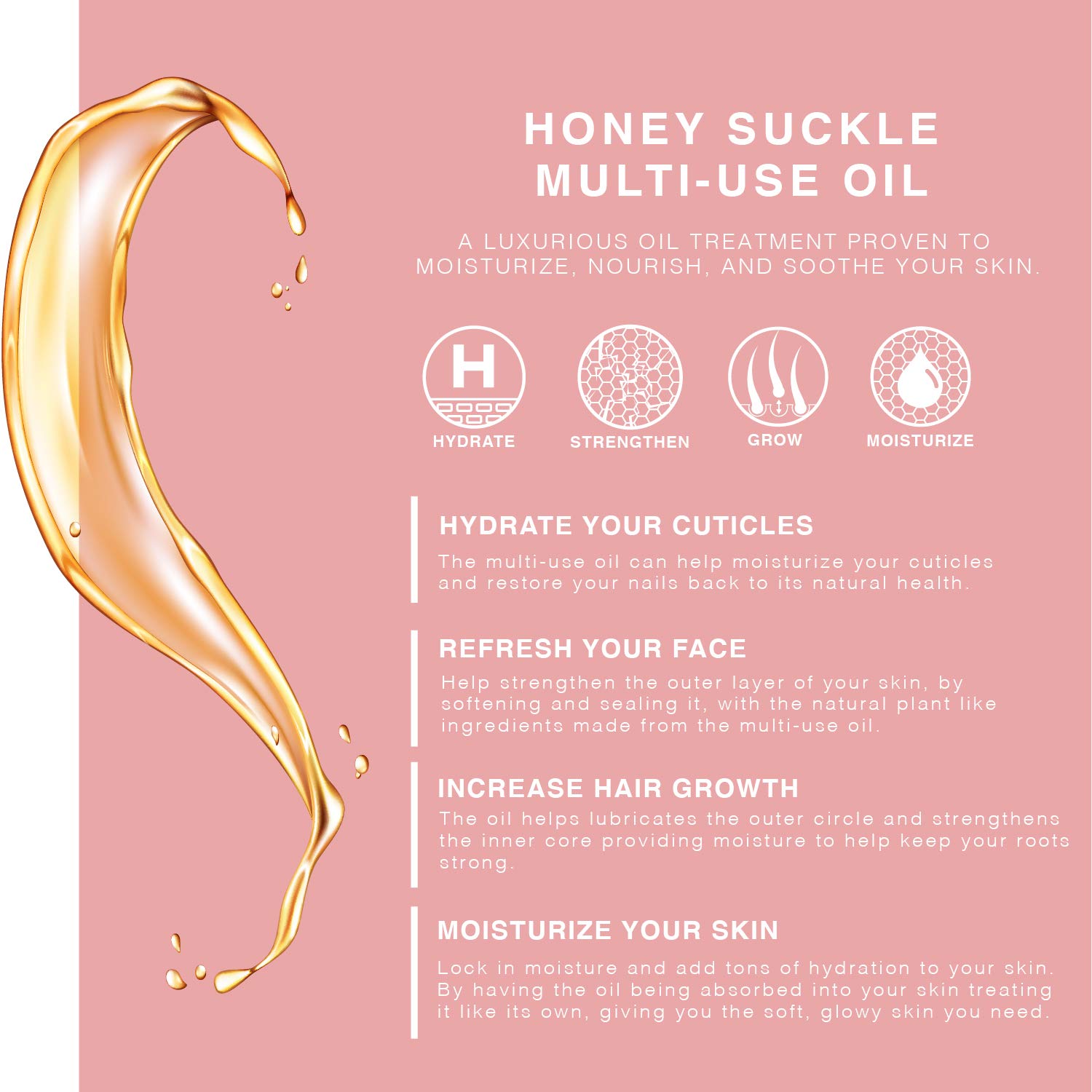 Provence Multi-Use Face, Body & Hair Oil - Hydrates Skin, Restores Shine - With Apricot, Coconut Oil & Vitamin E - 4 Fl Oz