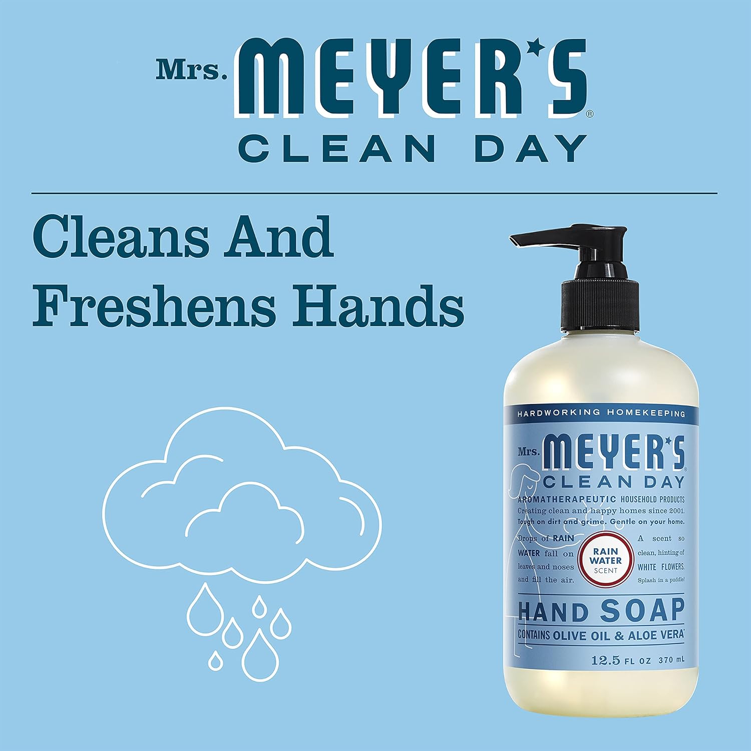 MRS. MEYER'S CLEAN DAY Hand Soap, Made with Essential Oils, Biodegradable Formula, Honeysuckle, 12.5 fl. oz - Pack of 3