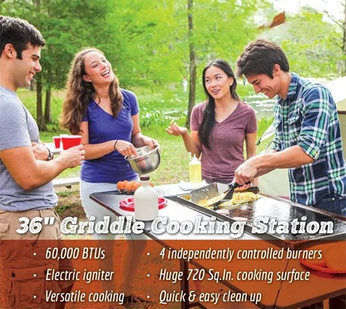 🔥Blackstone 4-Burner 36′′ Griddle Cooking Station With Side Shelves (Limited one piece)