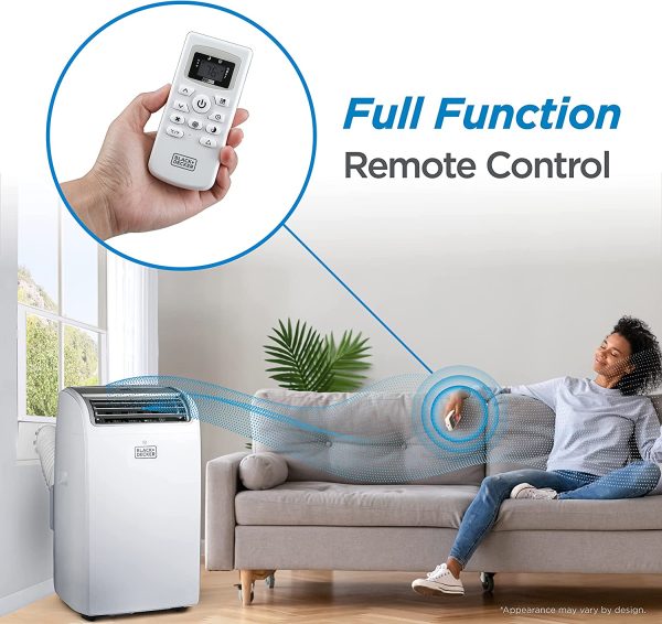 BLACK+DECKER Air Conditioner, 14,000 BTU Air Conditioner Portable for Room up to 700 Sq. Ft. with Remote Control, White