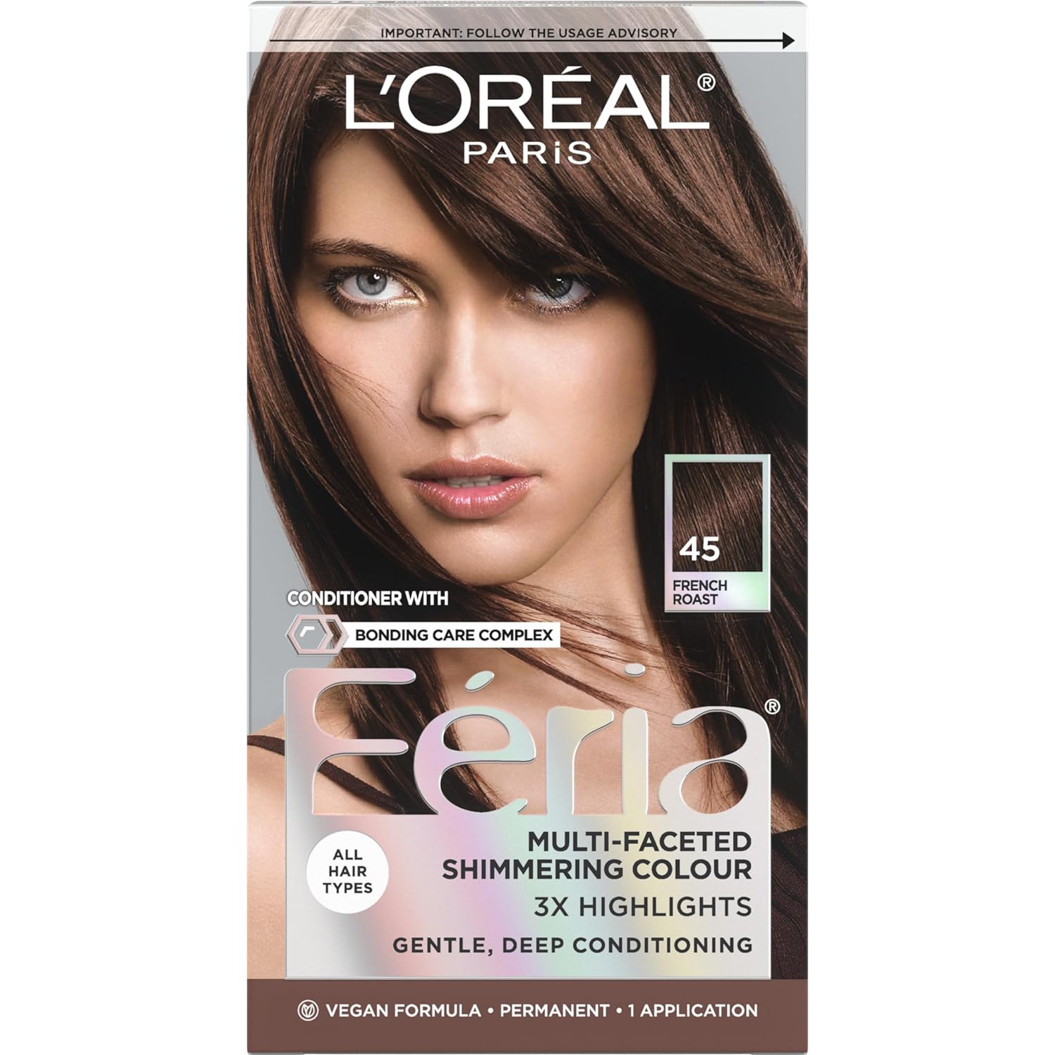 L'Oreal Paris Feria Hyper Platinum Advanced Lightening System Hair Bleach, Lifts Up To 8 Levels, Includes Anti Brass Purple Conditioner, 1 Hair Dye Kit