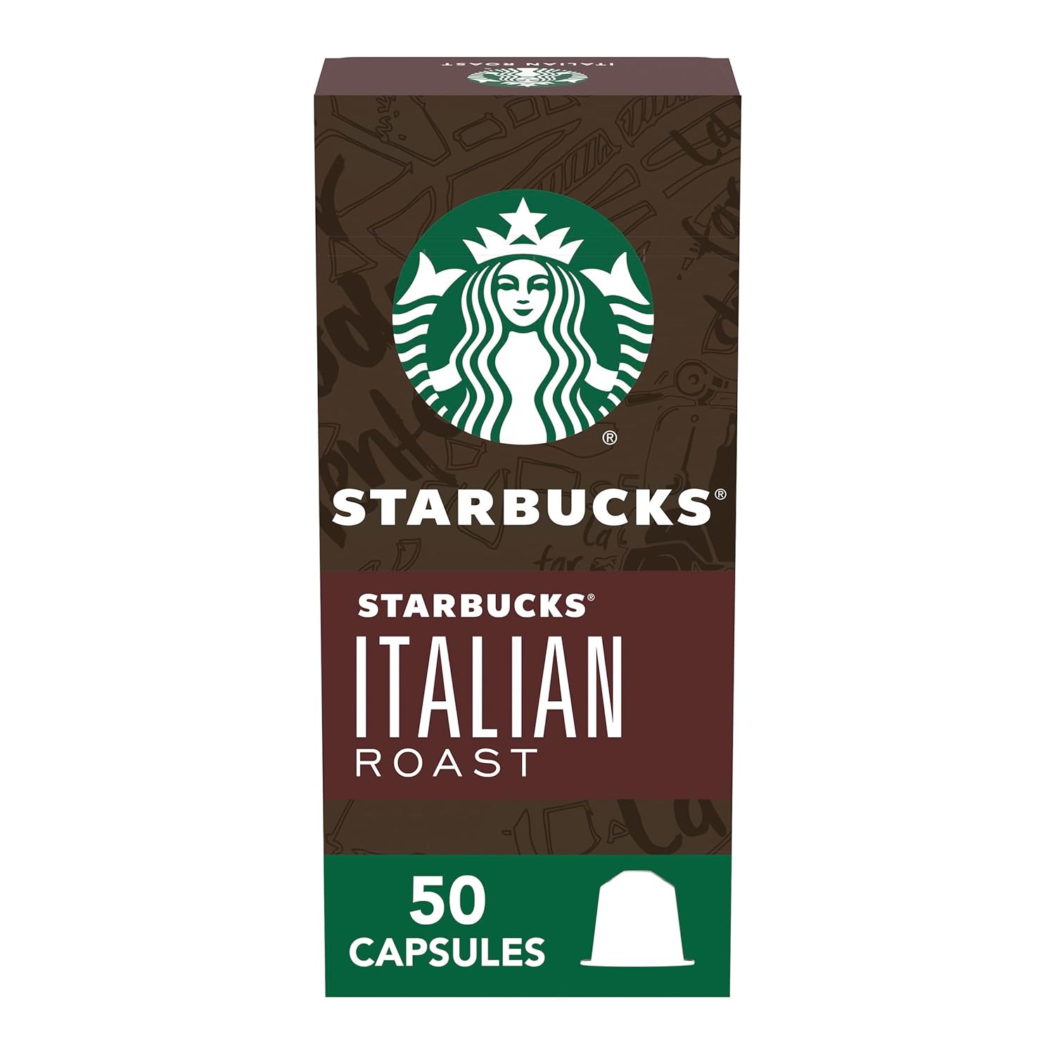 Starbucks by Nespresso Original Line Dark Roast Espresso, 50-count Espresso Pods