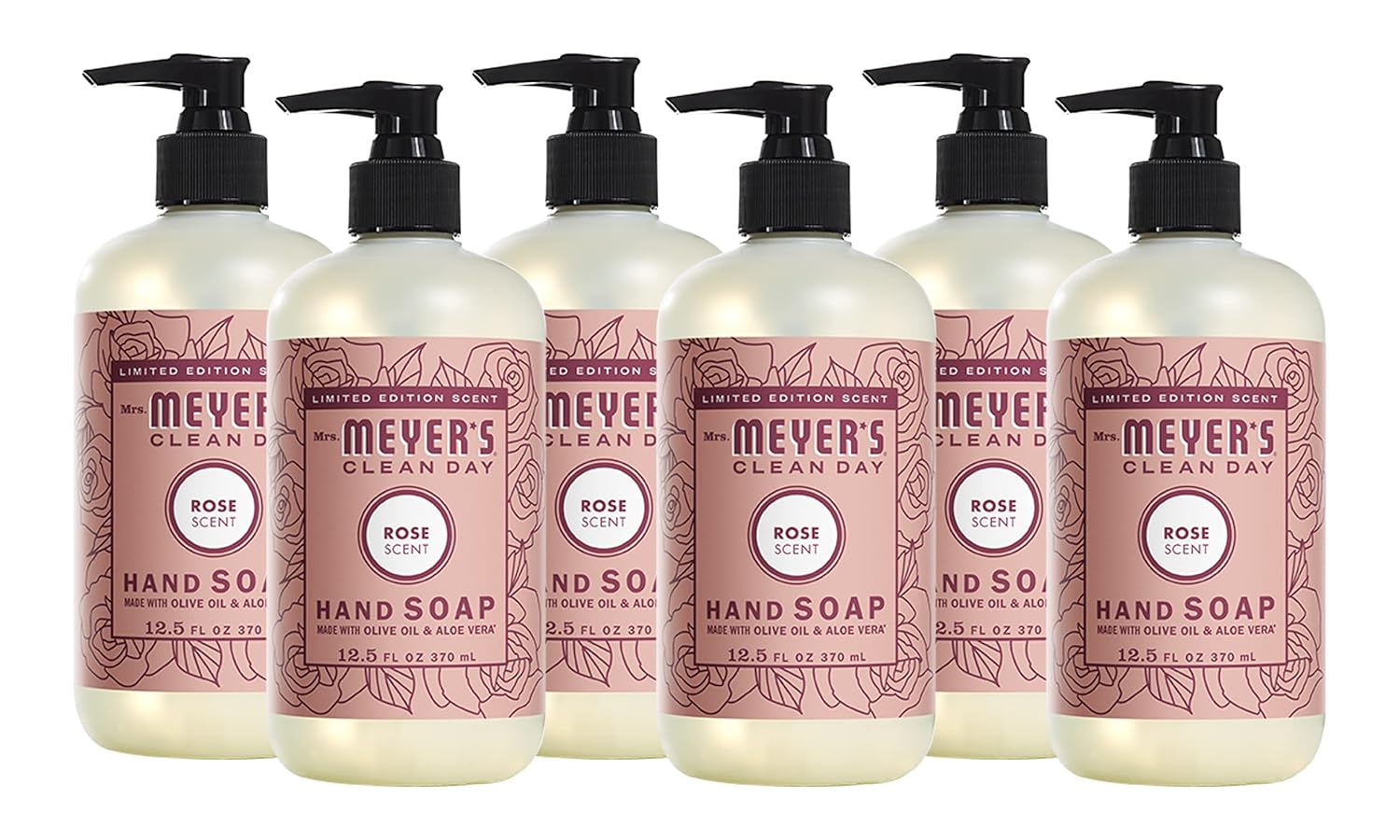 MRS. MEYER'S CLEAN DAY Hand Soap, Made with Essential Oils, Biodegradable Formula, Honeysuckle, 12.5 fl. oz - Pack of 3