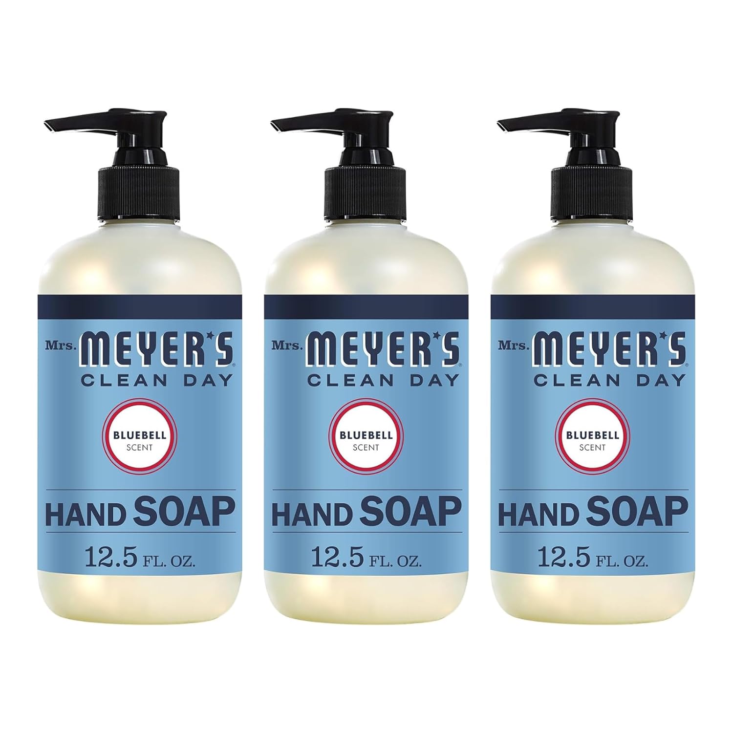 MRS. MEYER'S CLEAN DAY Hand Soap, Made with Essential Oils, Biodegradable Formula, Honeysuckle, 12.5 fl. oz - Pack of 3