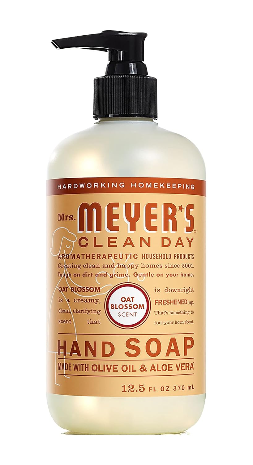 MRS. MEYER'S CLEAN DAY Hand Soap, Made with Essential Oils, Biodegradable Formula, Honeysuckle, 12.5 fl. oz - Pack of 3