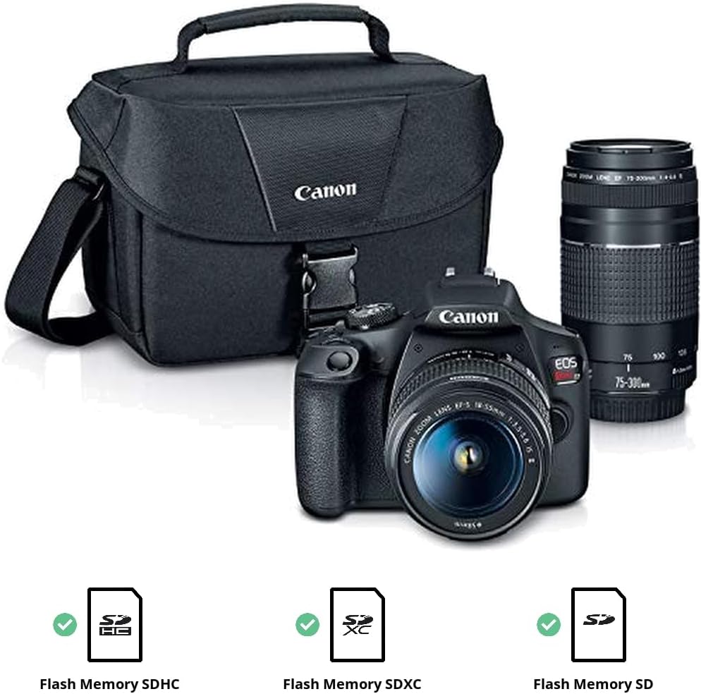 Canon EOS Rebel T7 DSLR Camera with 18-55mm Lens | Built-in Wi-Fi | 24.1 MP CMOS Sensor | DIGIC 4+ Image Processor and Full HD Videos