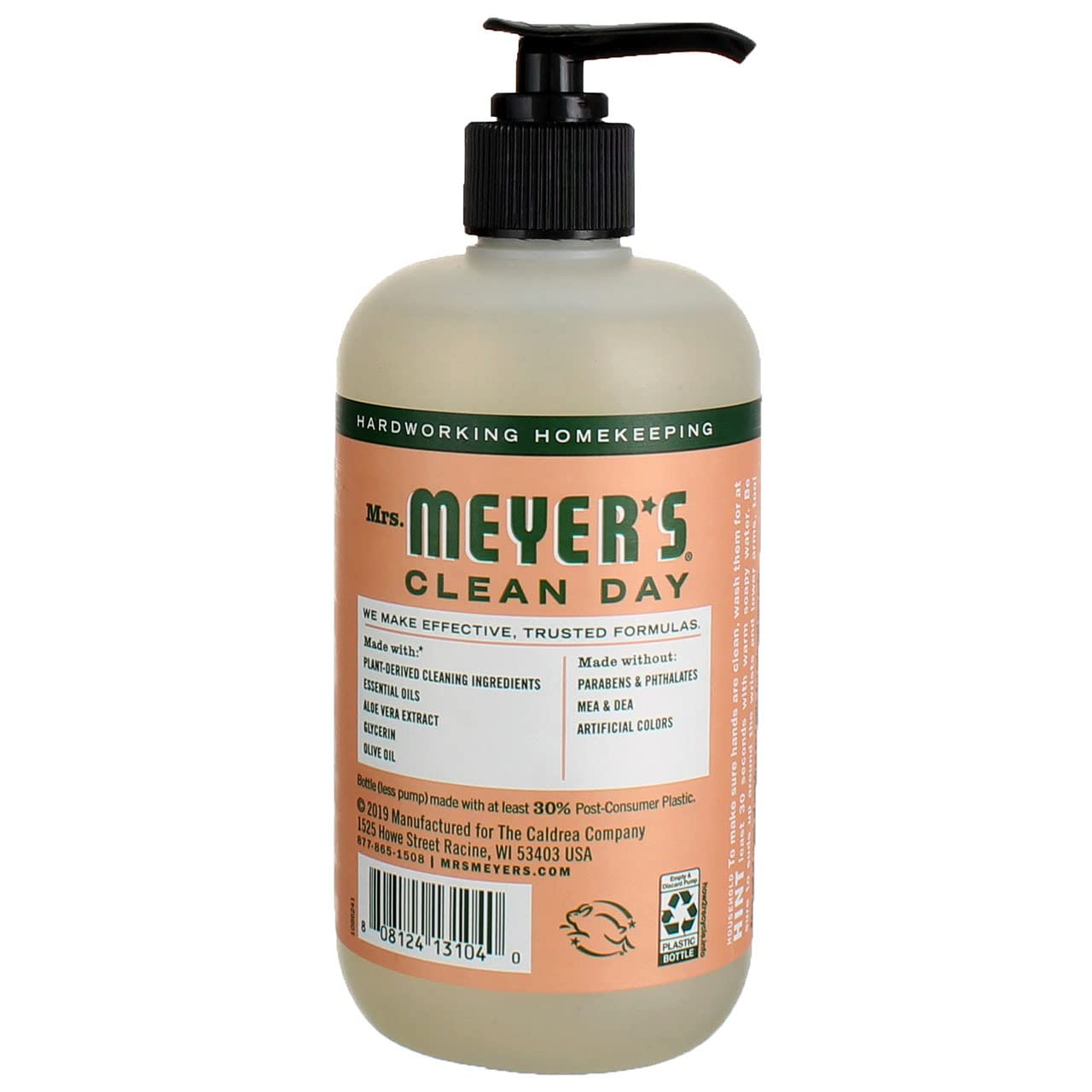 MRS. MEYER'S CLEAN DAY Hand Soap, Made with Essential Oils, Biodegradable Formula, Honeysuckle, 12.5 fl. oz - Pack of 3