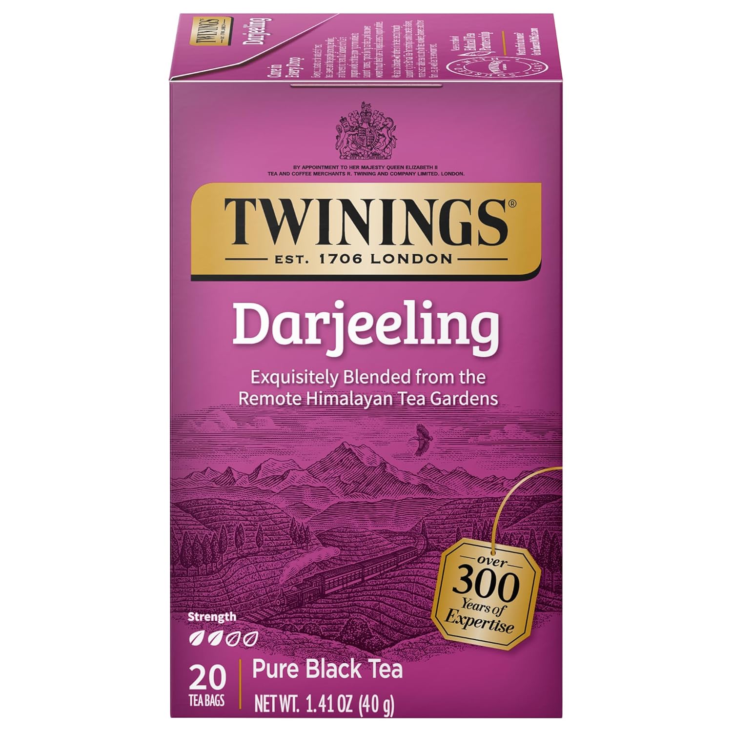 Twinings English Breakfast Black Tea Individually Wrapped Bags, 100 Count (Pack of 1), Smooth, Flavourful, and Robust, Caffeinated, Enjoy Hot or Iced | Packaging May Vary