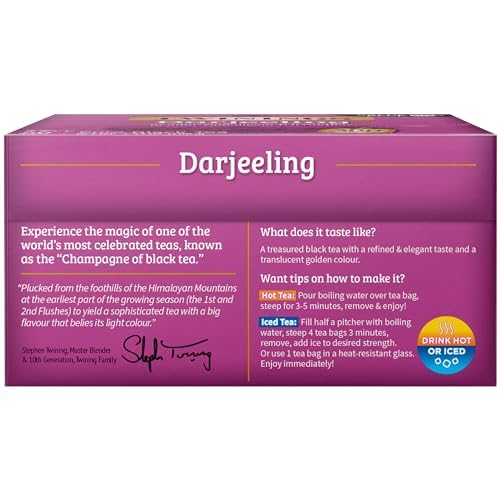 Twinings English Breakfast Black Tea Individually Wrapped Bags, 100 Count (Pack of 1), Smooth, Flavourful, and Robust, Caffeinated, Enjoy Hot or Iced | Packaging May Vary